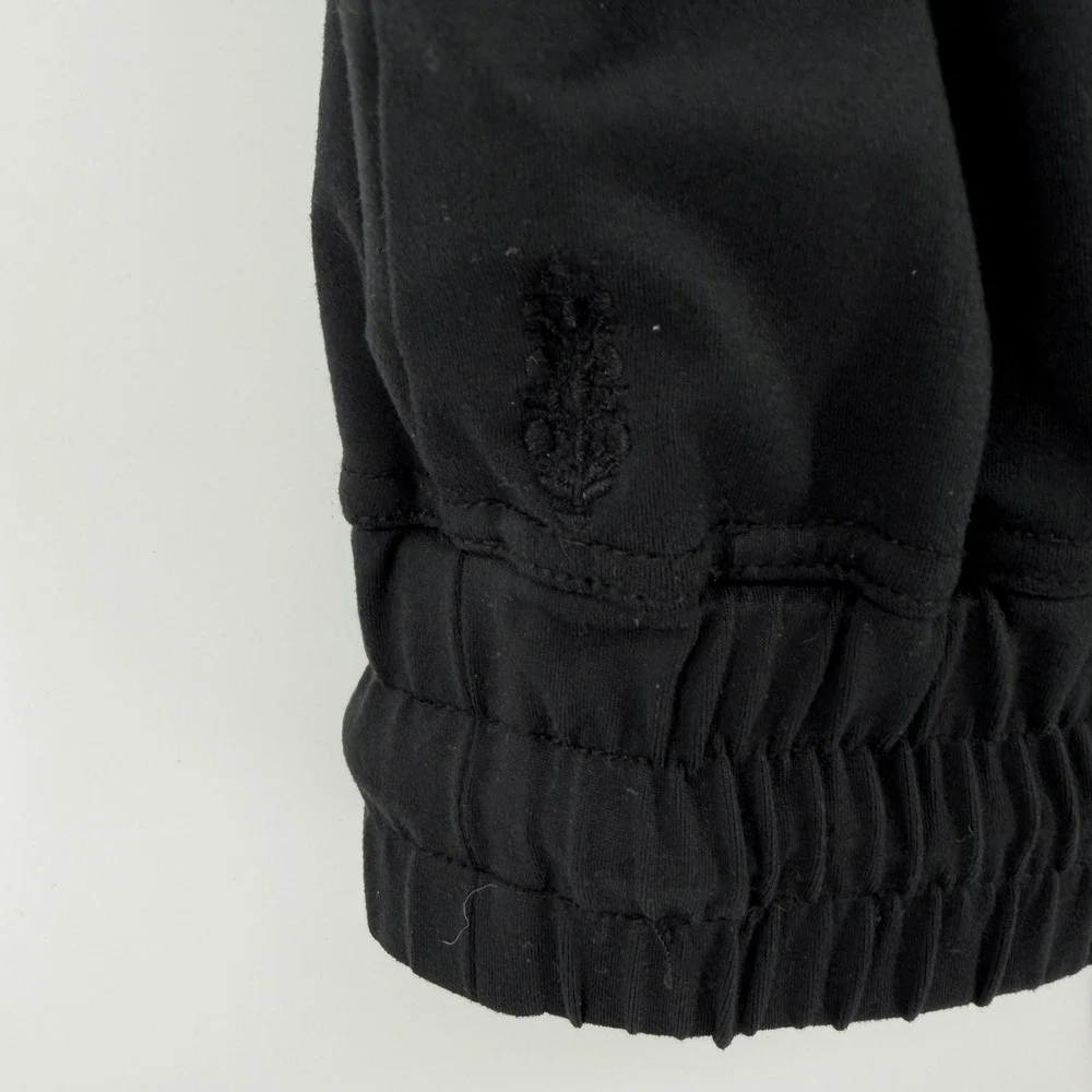 Free People Movement‎ Friday Night Lights Crop Top Black Embroidered Boho L NWOT
